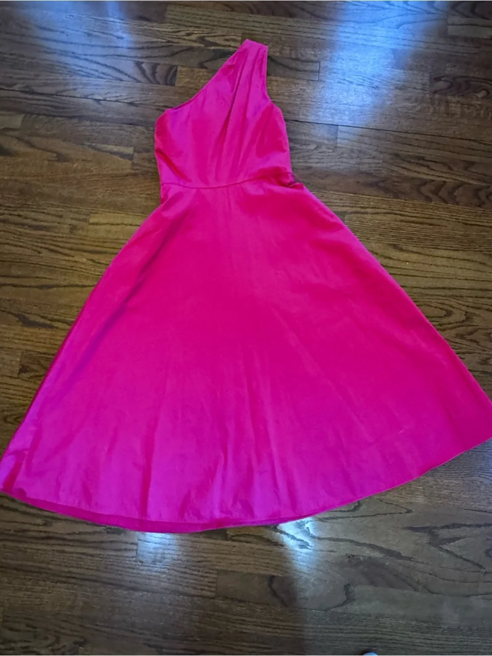 kate spade Poplin One Shoulder Dress Lined Zip Knee Length Size 6 - Picture 3 of 12